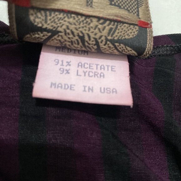 Outback Adventures Black Purple  Sleeveless Top  Size Medium USA - Picture 7 of 11